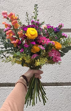 Bouquet champêtre coloré